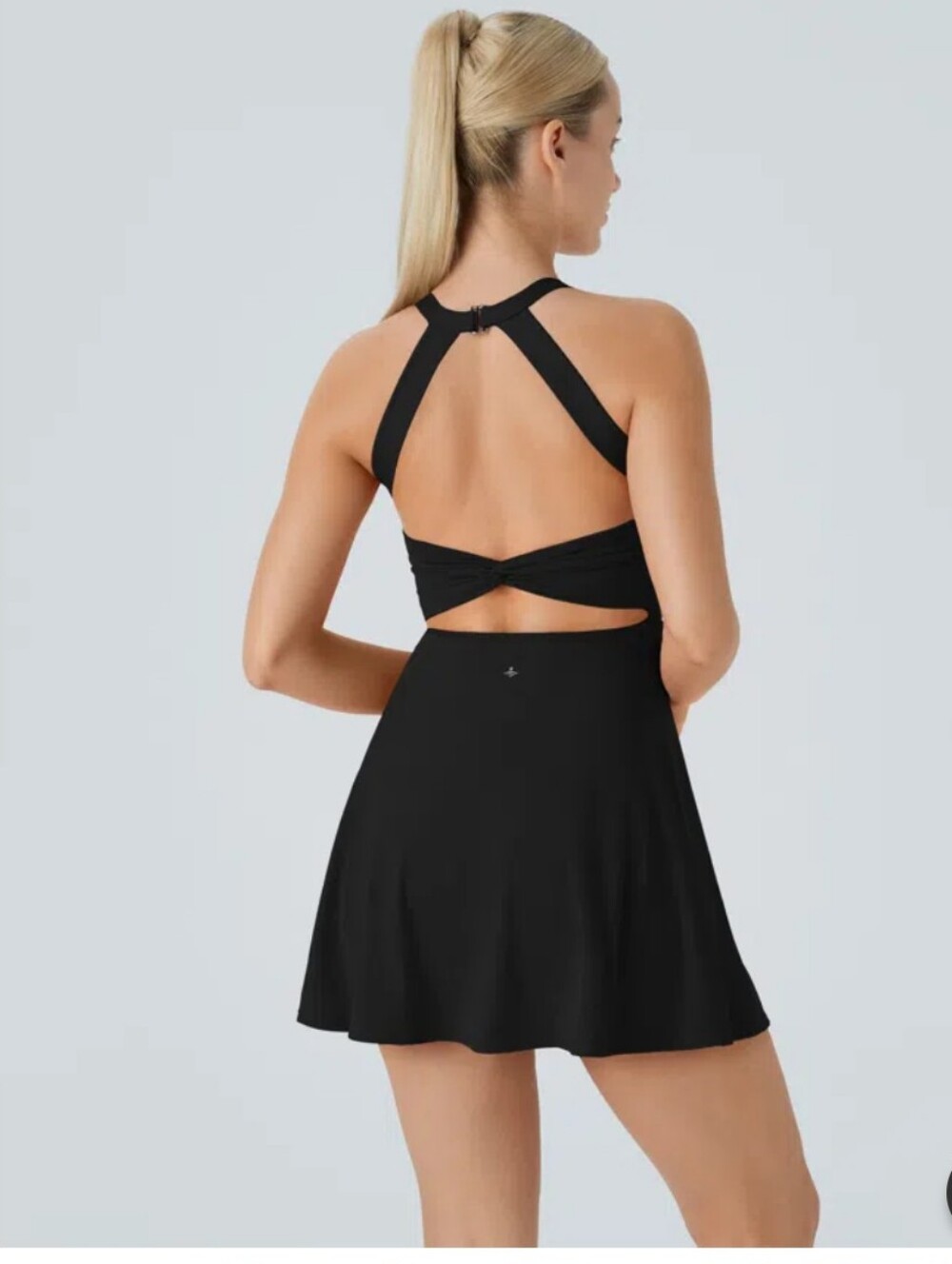 HALARA SoftlyZero Airy Black Twist Active Dress